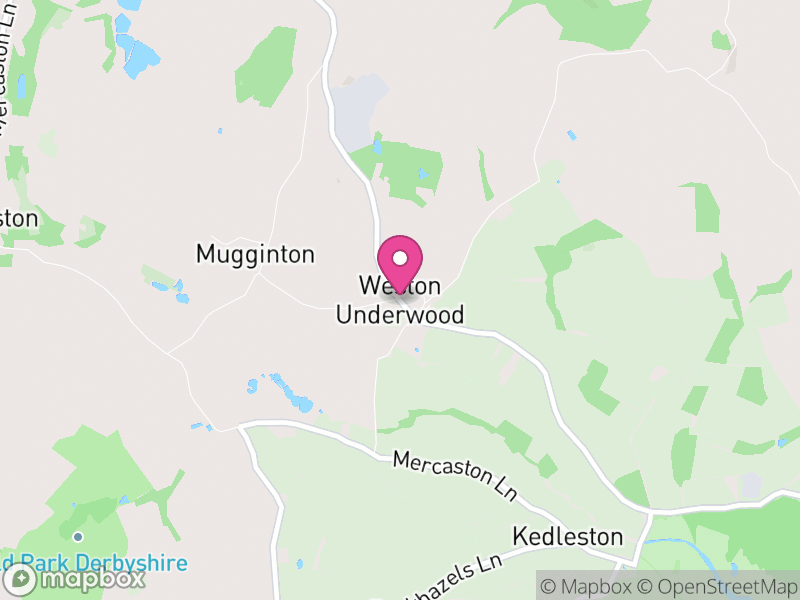 Map of Weston Underwood, Amber Valley