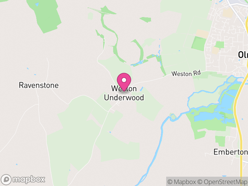 Map of Weston Underwood, Milton Keynes
