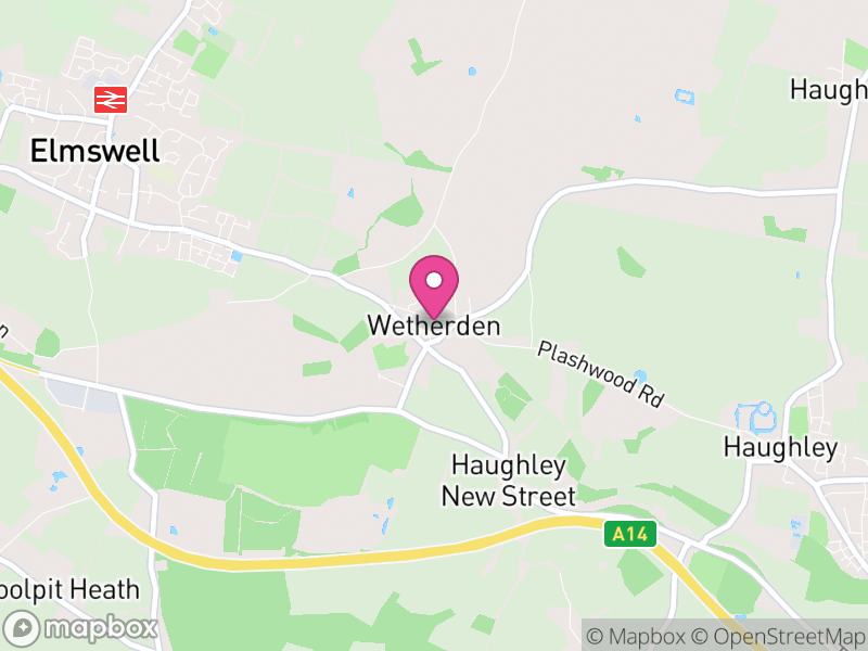Map of Wetherden, Mid Suffolk
