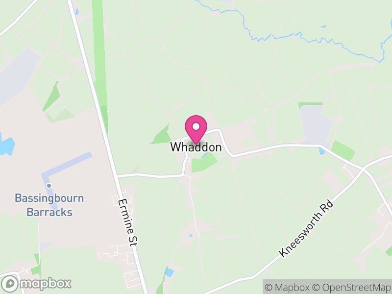 Map of Whaddon, South Cambridgeshire