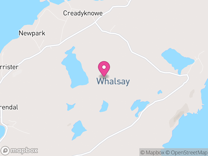 Map of Whalsay, Shetland Islands