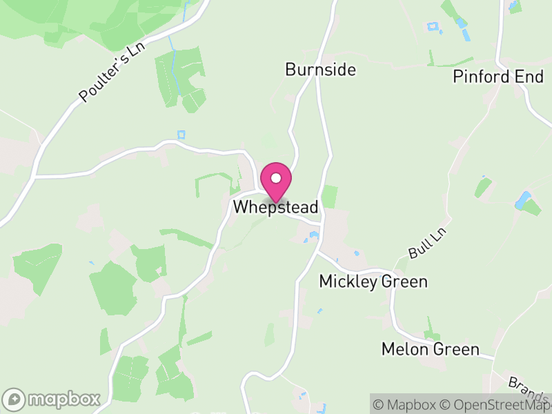 Map of Whepstead, West Suffolk