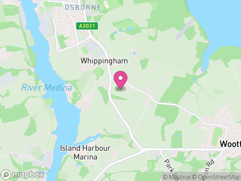 Map of Whippingham, Isle of Wight