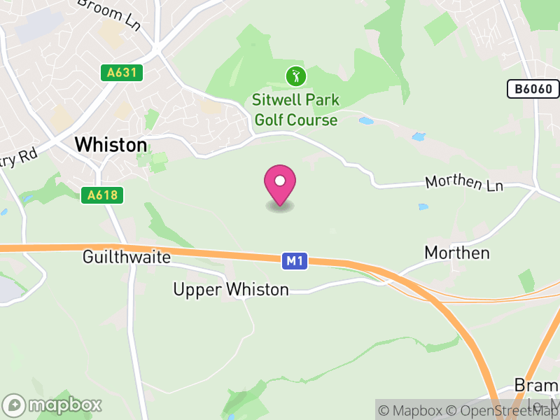 Map of Whiston, Rotherham
