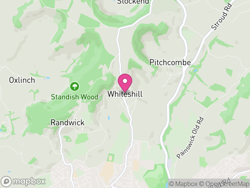 Map of Whiteshill and Ruscombe, Stroud