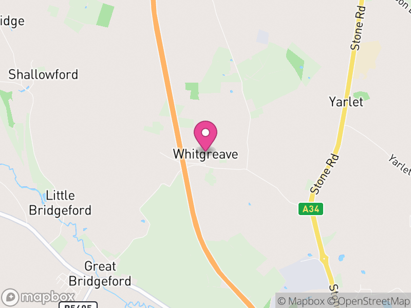 Map of Whitgreave, Stafford