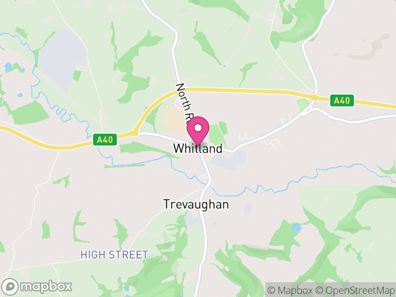 Map of Whitland, Sir Gaerfyrddin / Carmarthenshire