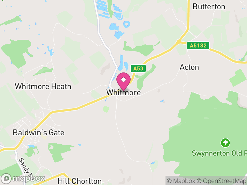 Map of Whitmore, Newcastle-under-Lyme
