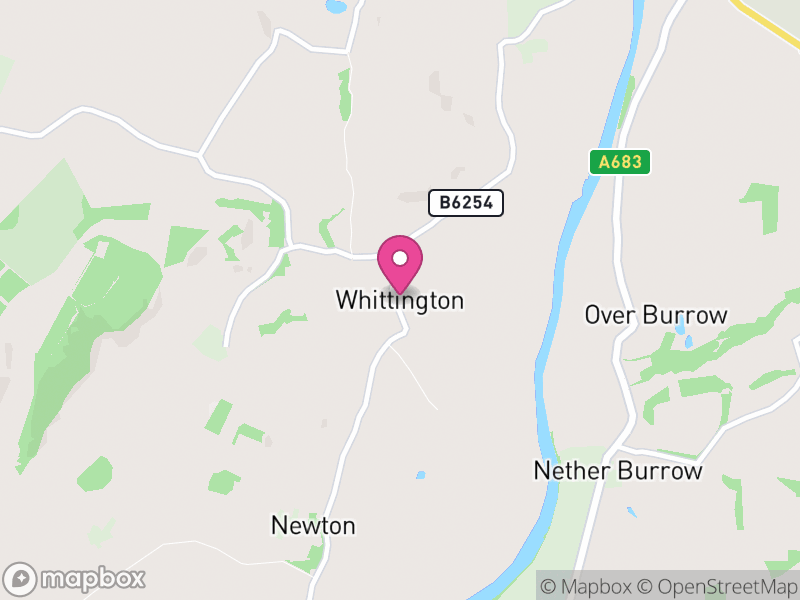 Map of Whittington, Lancaster