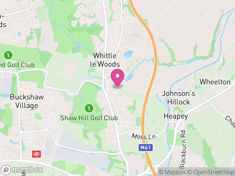 Map of Whittle-le-Woods, Chorley