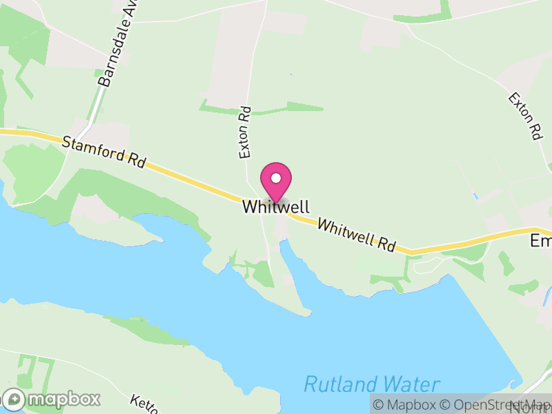 Map of Whitwell, Rutland