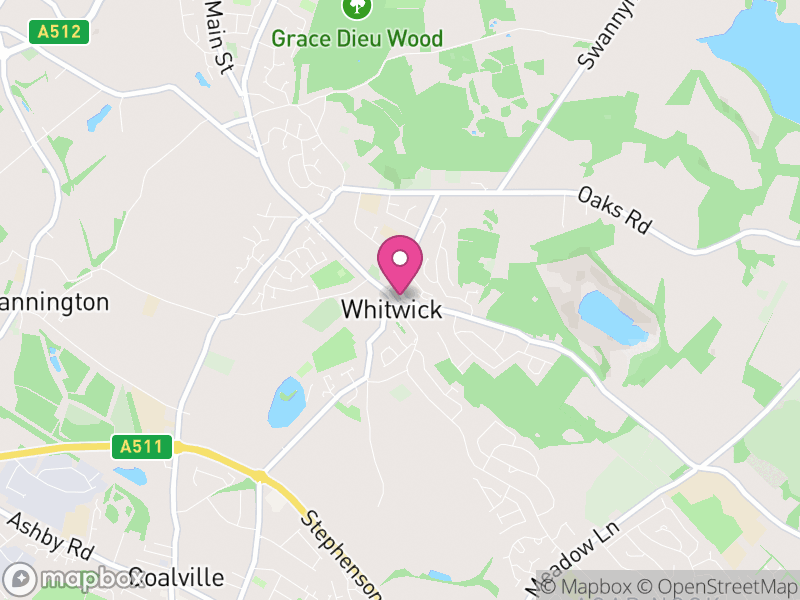 Map of Whitwick, North West Leicestershire