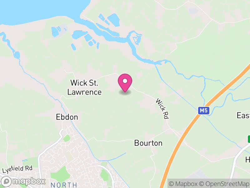 Map of Wick St. Lawrence, North Somerset