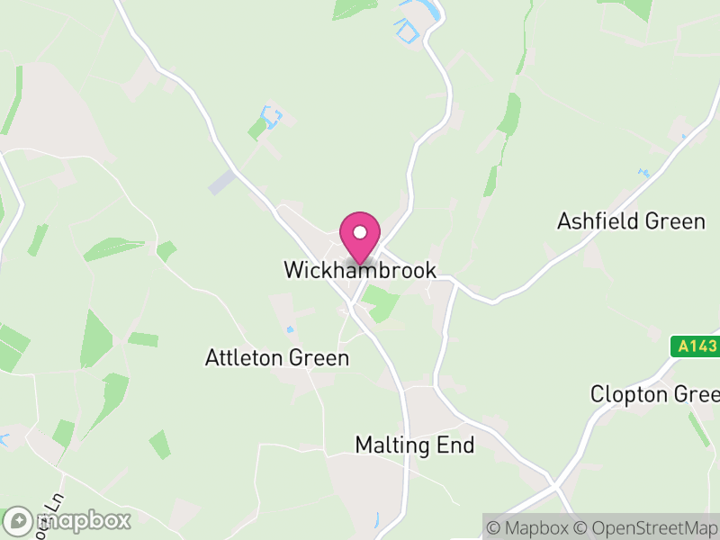 Map of Wickhambrook, West Suffolk