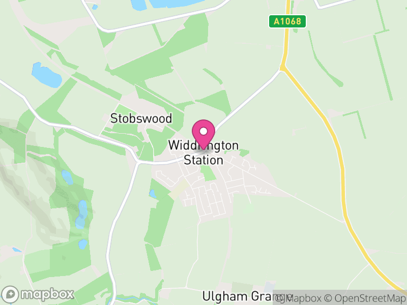 Map of Widdrington Station and Stobswood, Northumberland