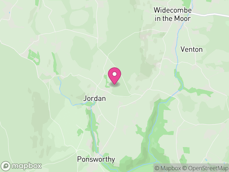 Map of Widecombe-in-the-Moor, Teignbridge