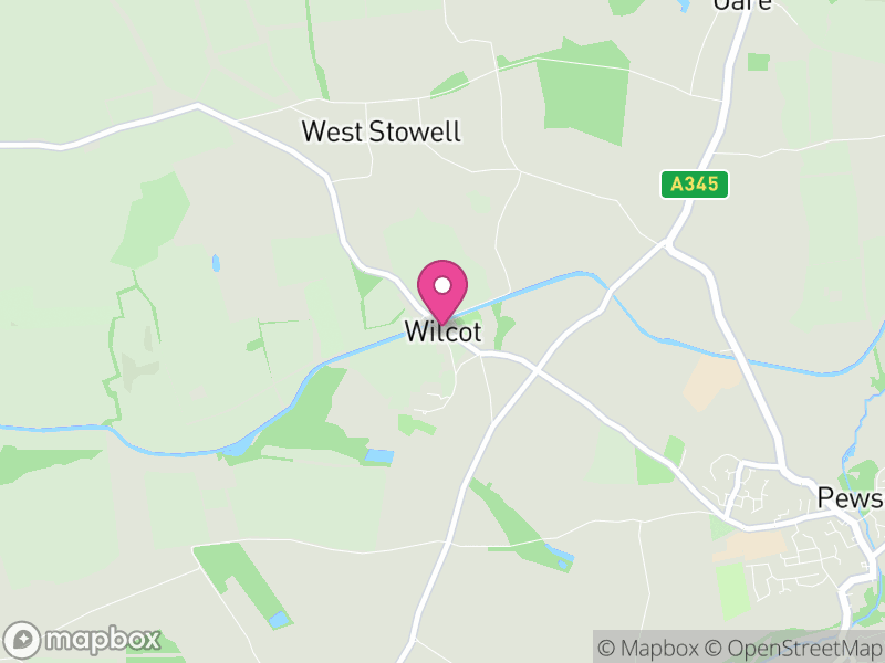 Map of Wilcot, Huish and Oare
