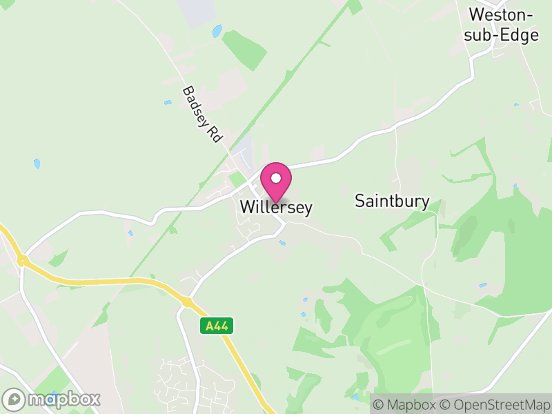 Map of Willersey, Cotswold