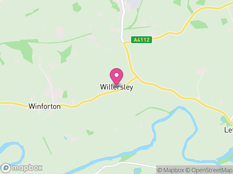 Map of Willersley and Winforton, Herefordshire