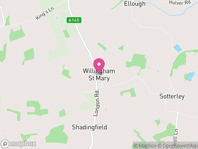 Map of Willingham St Mary, East Suffolk