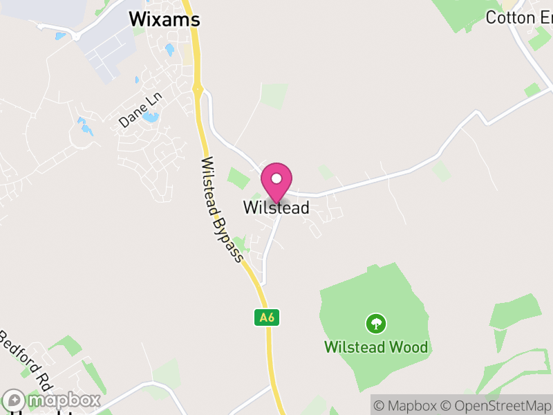 Map of Wilshamstead, Bedford