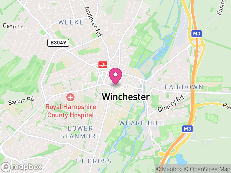 Map of Winchester, Hampshire