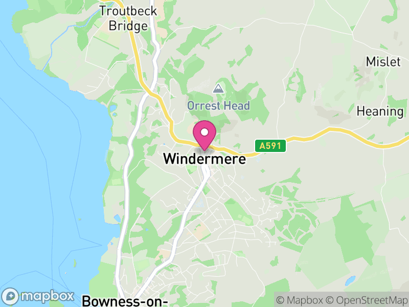 Map of Windermere, Westmorland and Furness