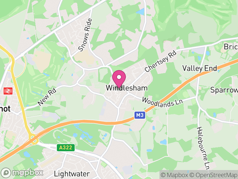 Map of Windlesham, Surrey Heath