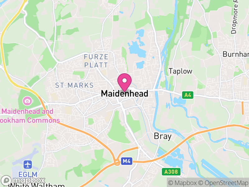 Map of Windsor and Maidenhead, Berkshire