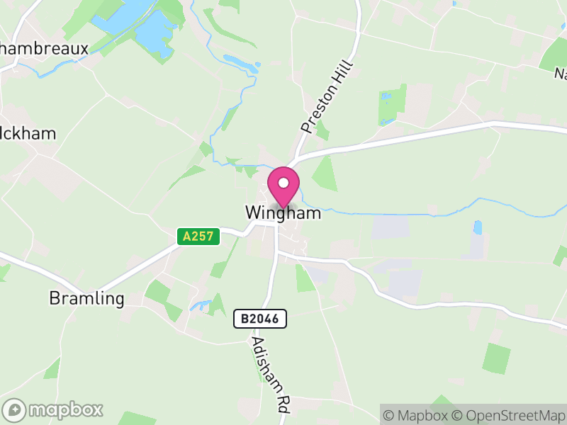 Map of Wingham, Dover