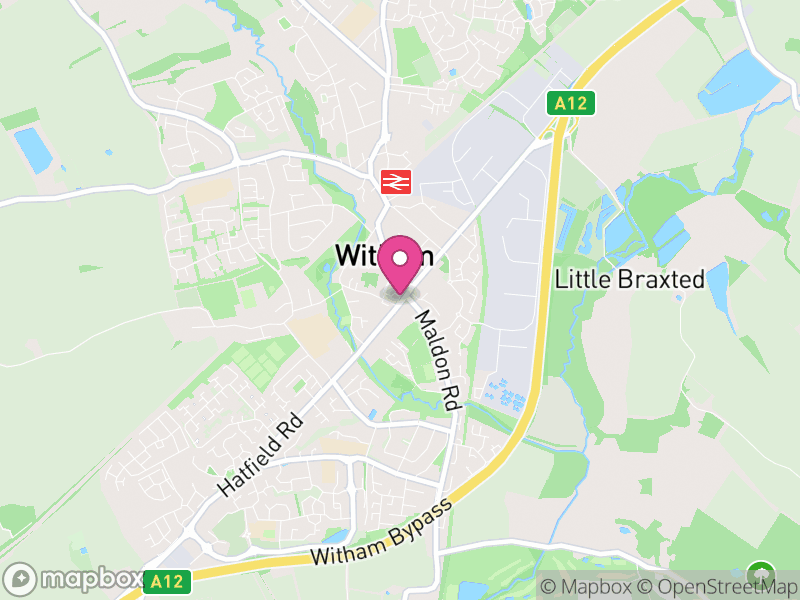 Map of Witham, Braintree