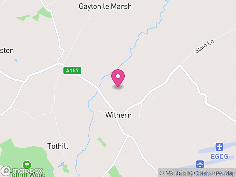 Map of Withern with Stain, East Lindsey