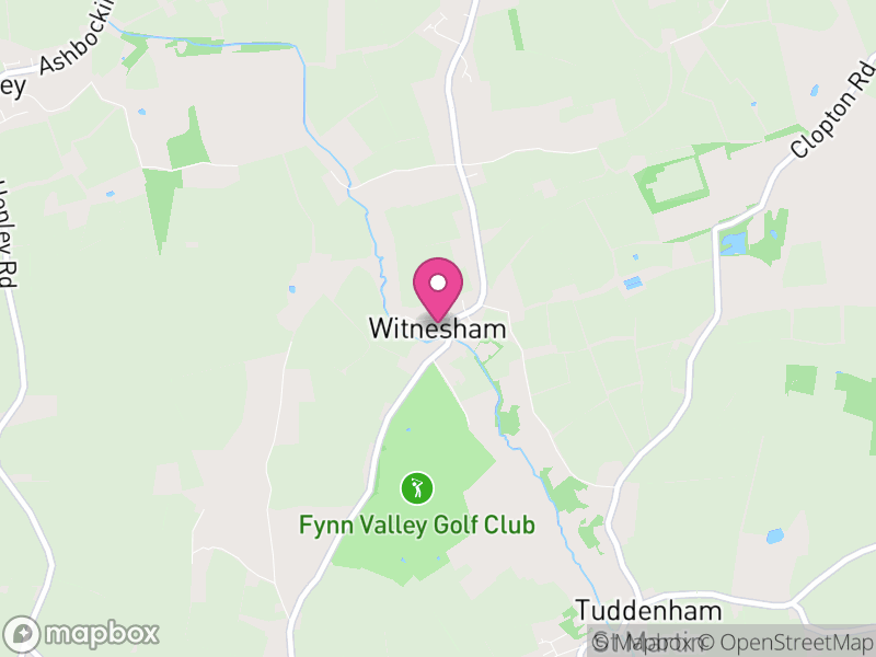 Map of Witnesham, East Suffolk