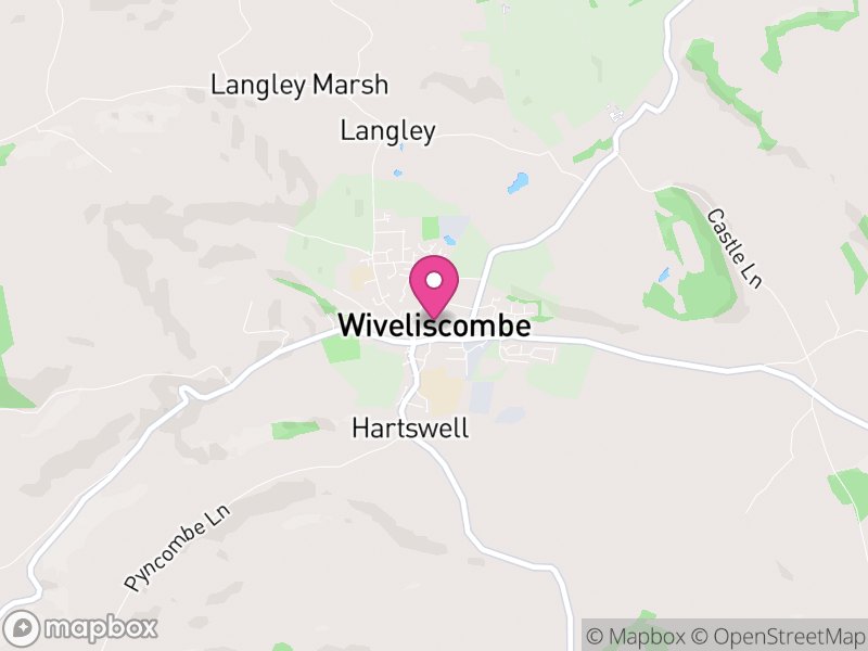 Map of Wiveliscombe, Somerset