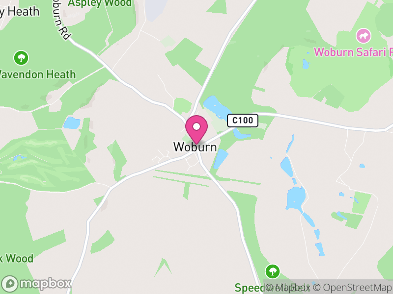 Map of Woburn, Central Bedfordshire