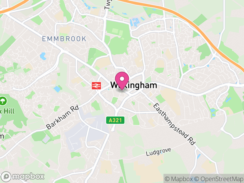 Map of Wokingham, Berkshire