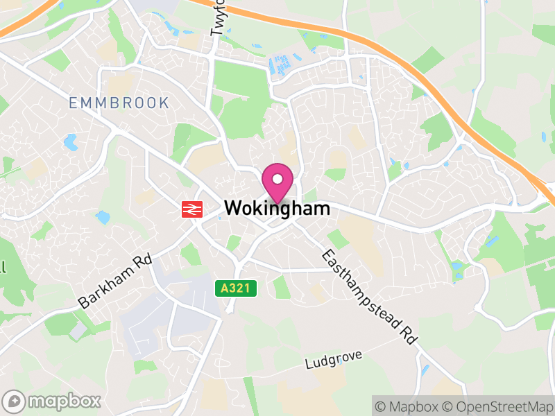 Map of Wokingham, Wokingham