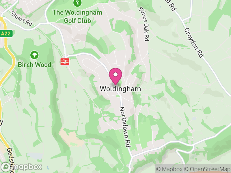 Map of Woldingham, Tandridge