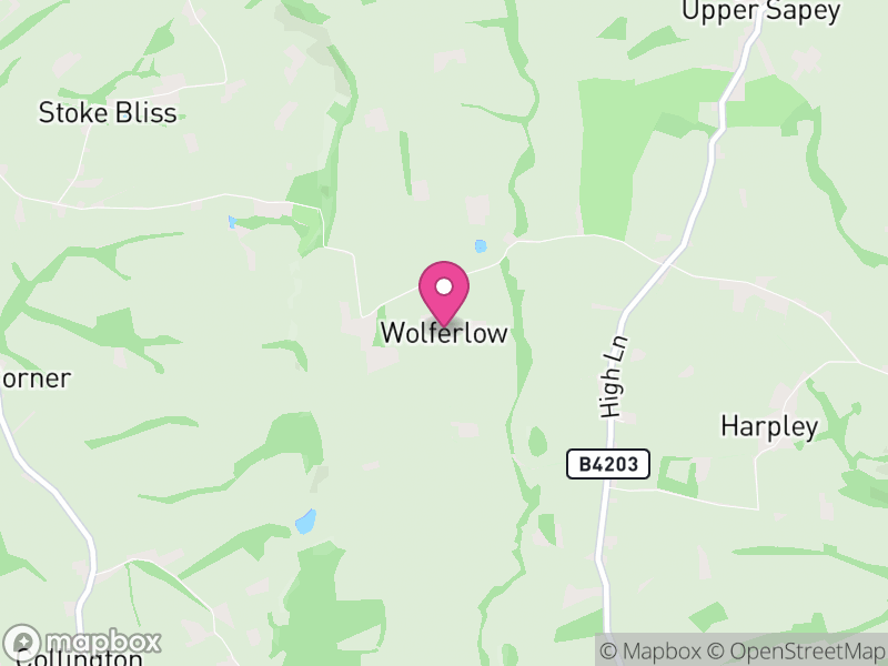 Map of Wolferlow, Herefordshire