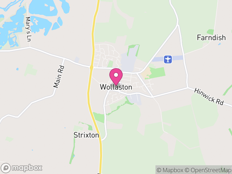 Map of Wollaston, North Northamptonshire