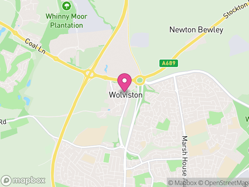 Map of Wolviston, Stockton-on-Tees
