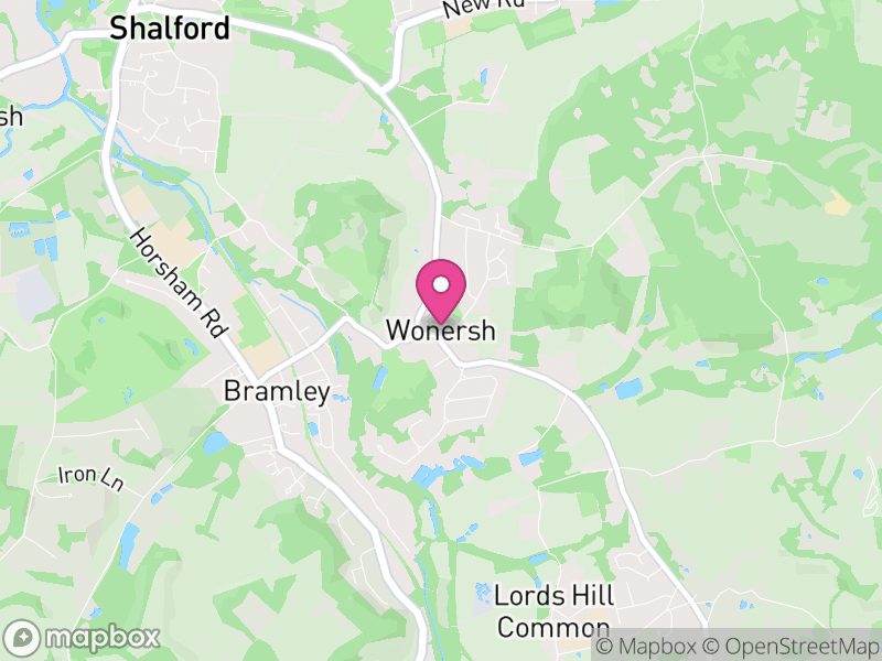 Map of Wonersh, Waverley