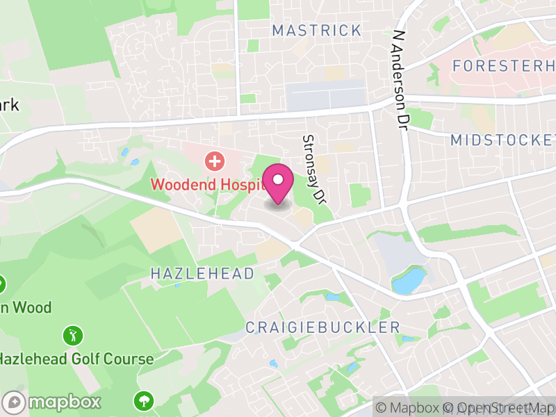 Map of Woodend, Aberdeen