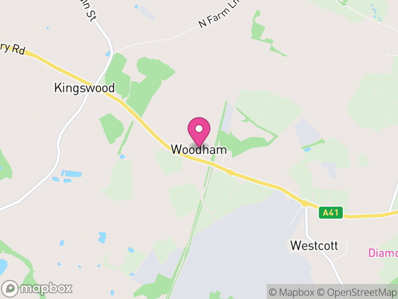 Map of Woodham, Buckinghamshire