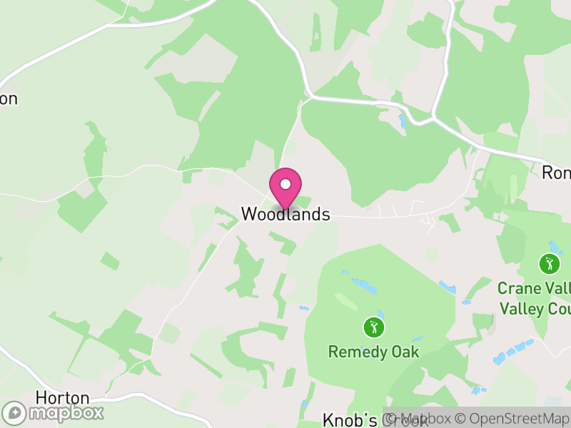 Map of Woodlands, Dorset