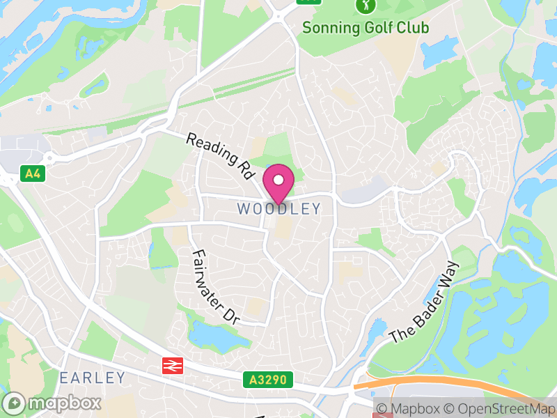 Map of Woodley, Wokingham