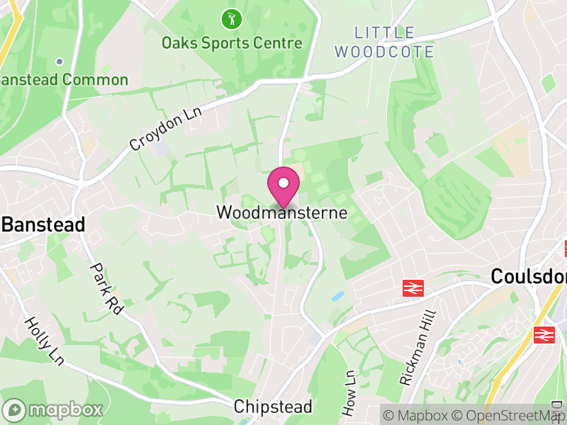 Map of Woodmansterne