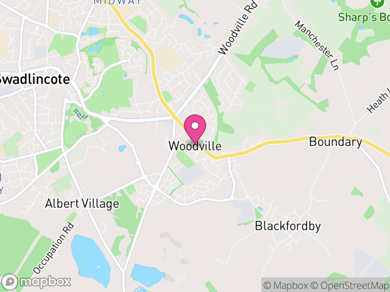 Map of Woodville, South Derbyshire