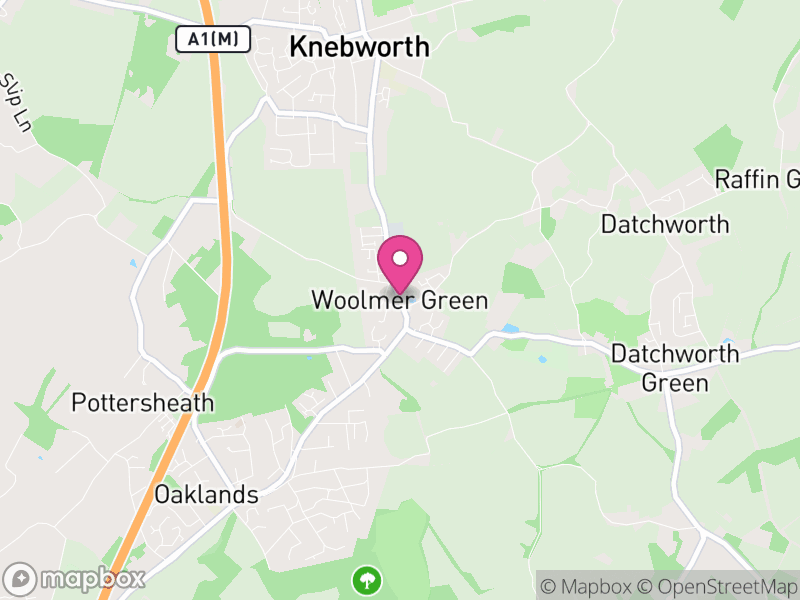 Map of Woolmer Green, Welwyn Hatfield