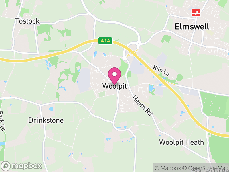 Map of Woolpit, Mid Suffolk